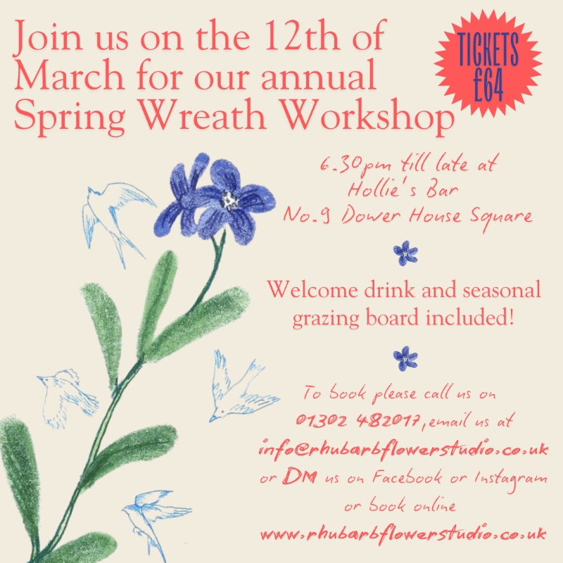 Spring Wreath Workshop with Rhubarb