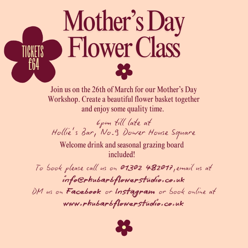 Mother's Day Flower Basket Workshop with Rhubarb