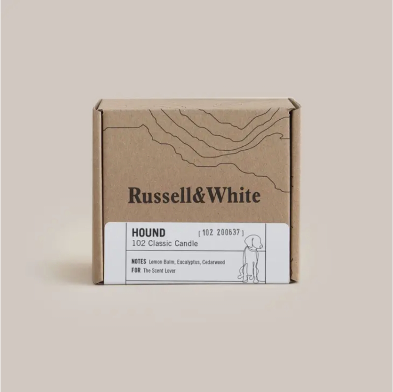 Hound Classic Candle Russel and White