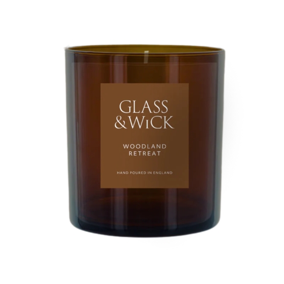 Woodland Retreat Amber Candle   Glass & Wick