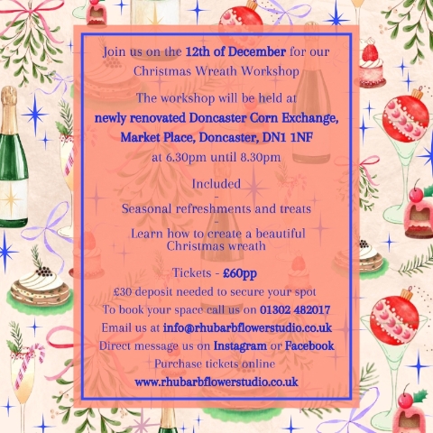 Christmas Wreath Workshop with Rhubarb 12.12.24